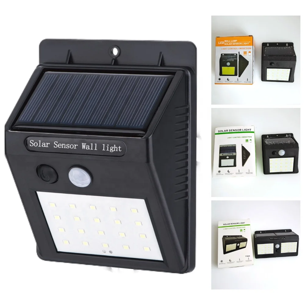 GISUN led Ip65 Waterproof Smd Outdoor Sensor Lights Wall Aluminum Solar Wall Lamp With Motion Sensor
