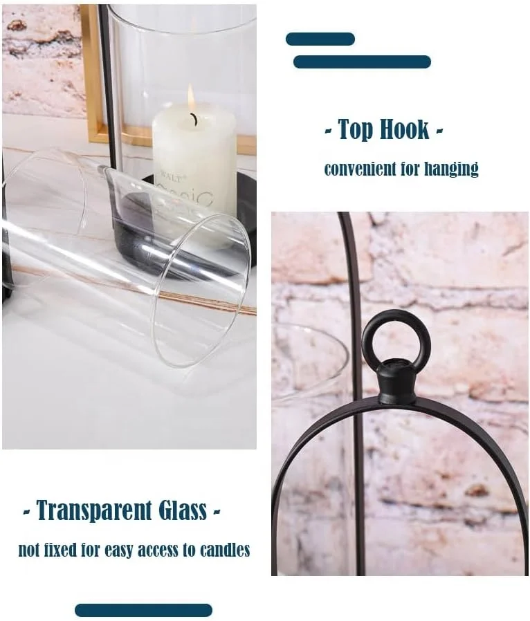 High Quality Iron and Glass Candelabra for Home Decor Elegant Candlestick Holder for Dining Table & Christmas Decor