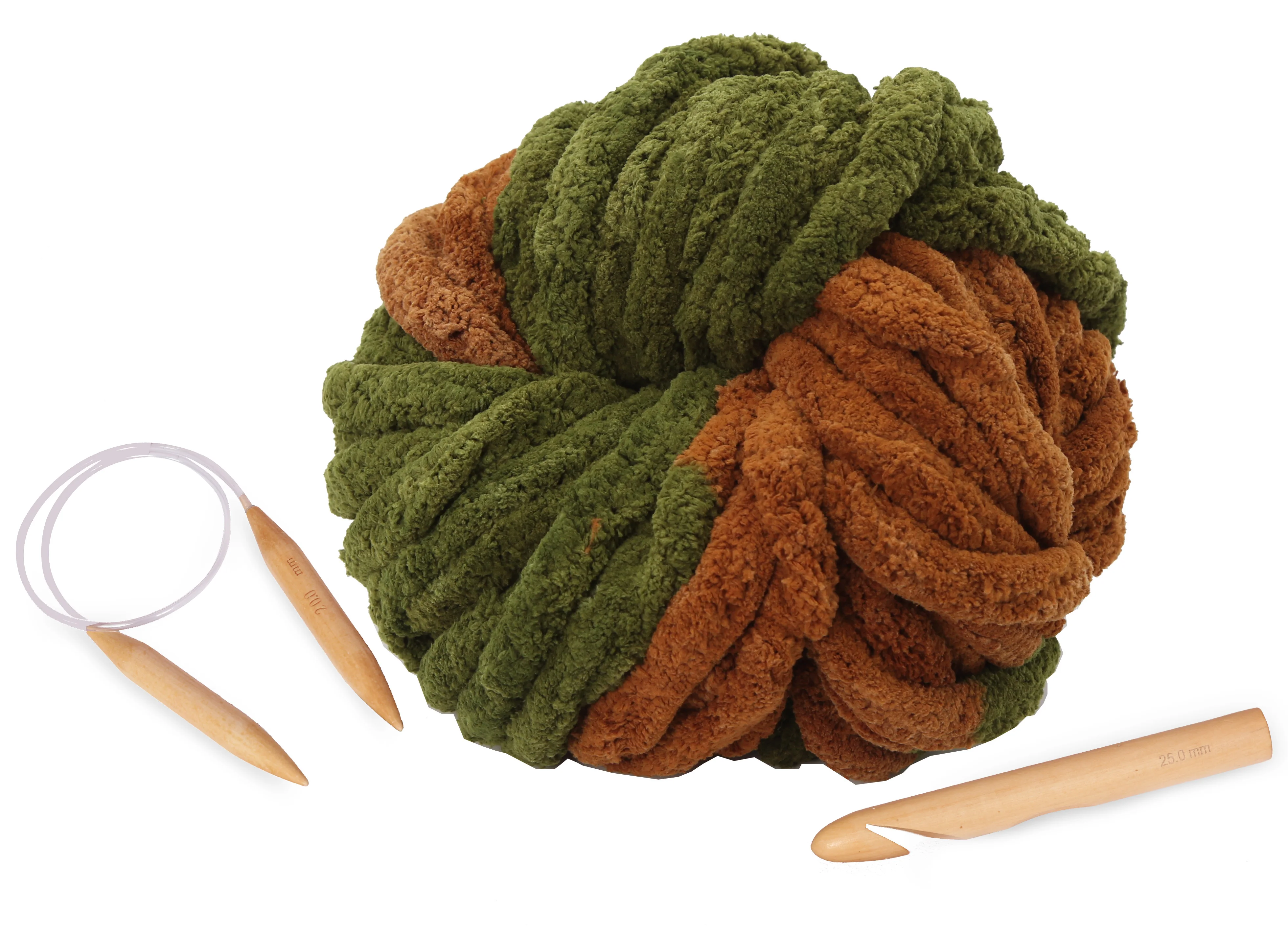 China Manufacturer Wholesale Chenille Chunky Yarn Handmade Throw Big Blanket For