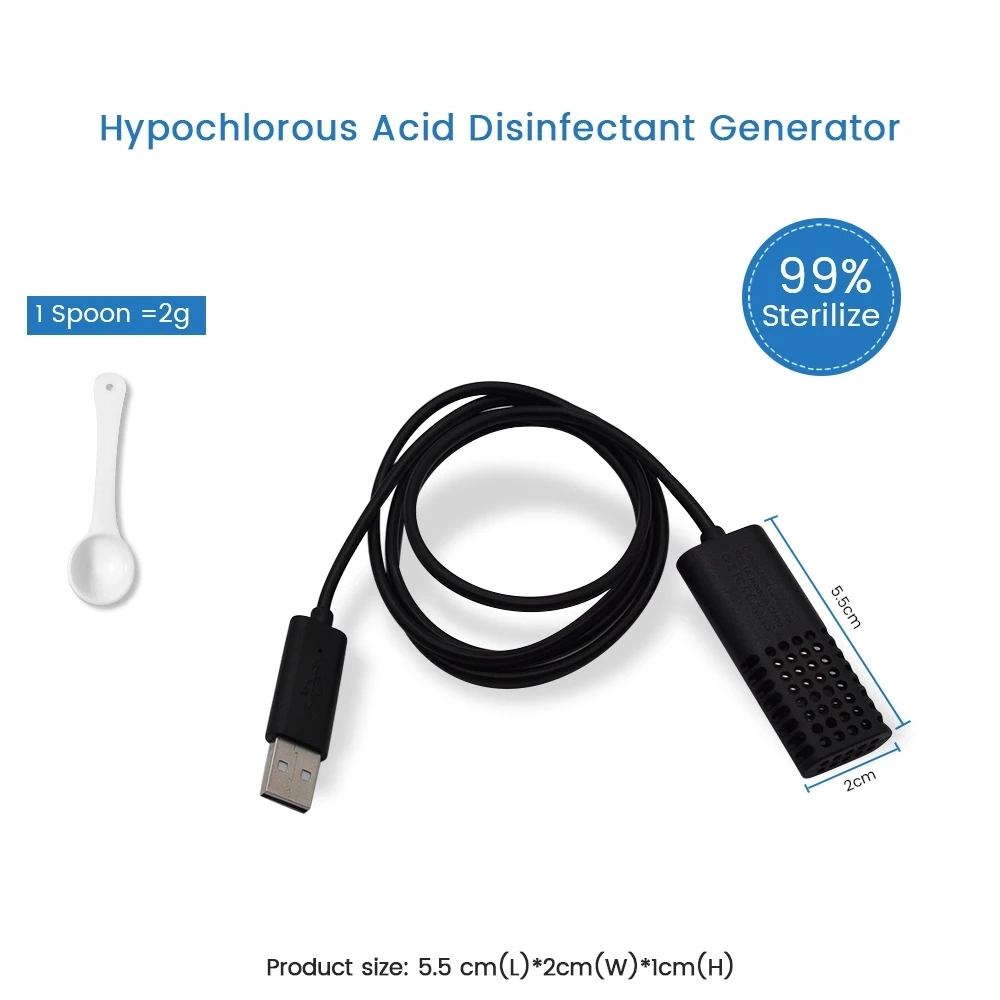 USB самодельный стерилизованный портативный электролитический генератор гипохлорита натрия для удаления различных