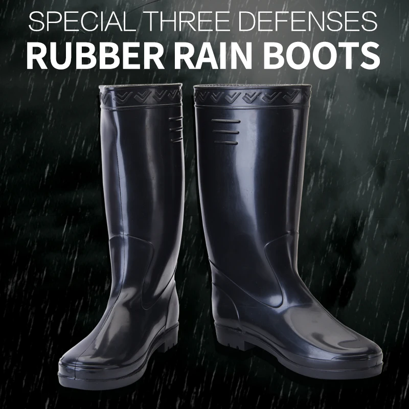 wholesale waterproof wellington wellies rubber boot for man work safety PVC non-slip rain boots