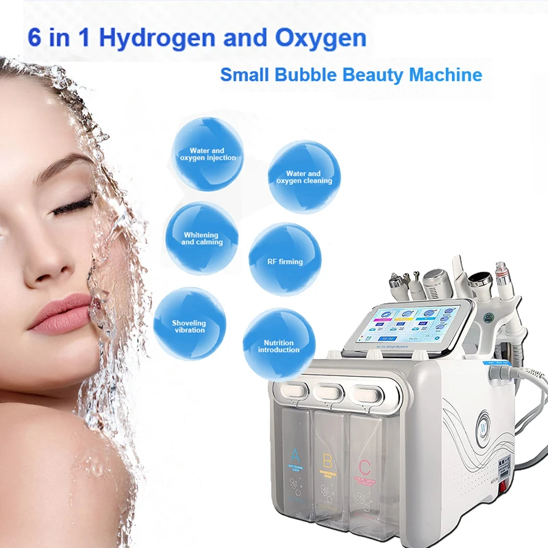 7 in 1 Hydro Oxygen Facial Machine Microdermabrasion Aqua Jet Peel Oxygen Cleansing Scrubber Facial Care Machine