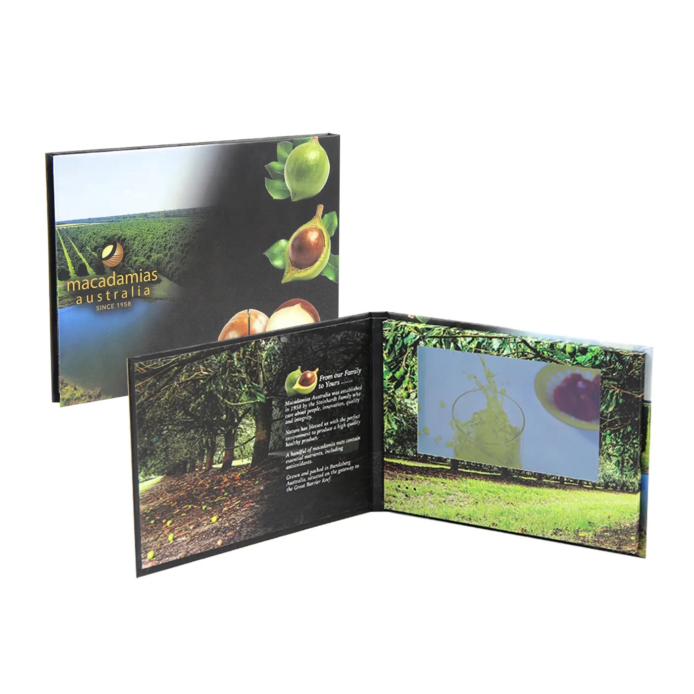 Best selling wholesale lcd video box customize for business gift cards mailer kit greeting card video brochure