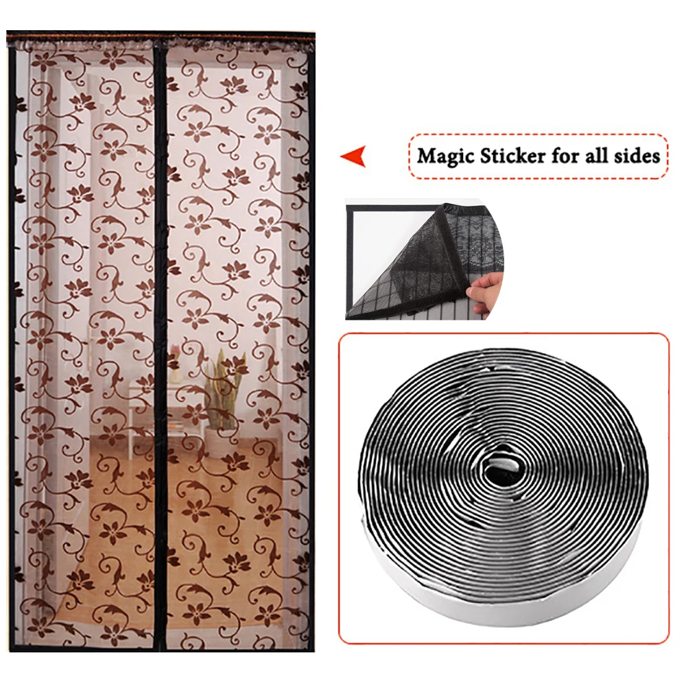 Magnetic Soft Screen Door Mosquito Protect Magnetic Net Strip Magnetic Curtain For Door & Windows