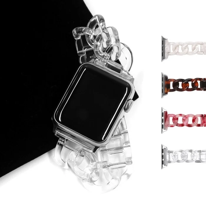 
Sttrap Wholesale Price 40mm Iwatch Chain Smart For 5 Watch 42mm Strap Bracelet Apple Resin Band 
