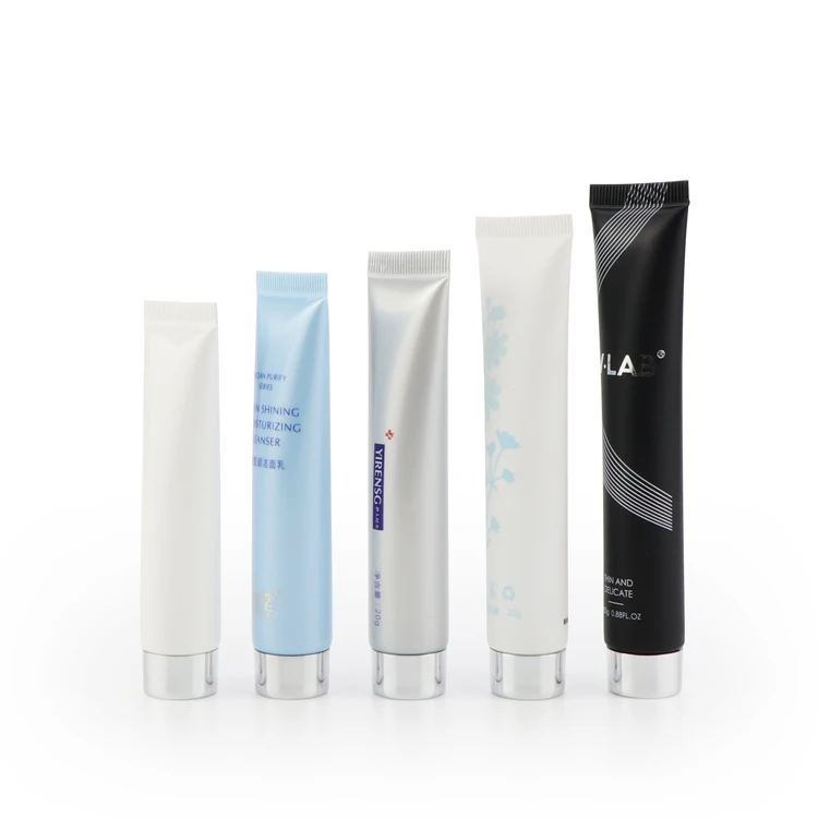 Wholesale mini squeeze plastic soft tube small sample empty liquid foundation hand cream facial cleanser cosmetic tube