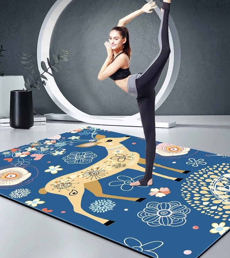Portable Eco-friendly 2-layer Yoga Mat 6mm