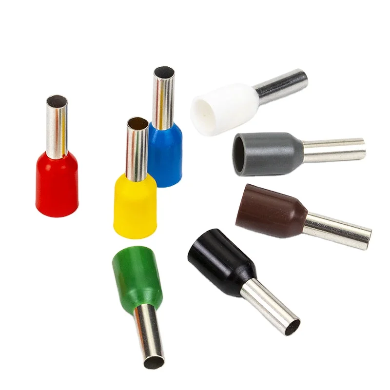 Good quality E Type  Insulated Tinned Copper Single Wire Ferrules Connector Closed-end Quick Crimp Pin Cord End Terminal