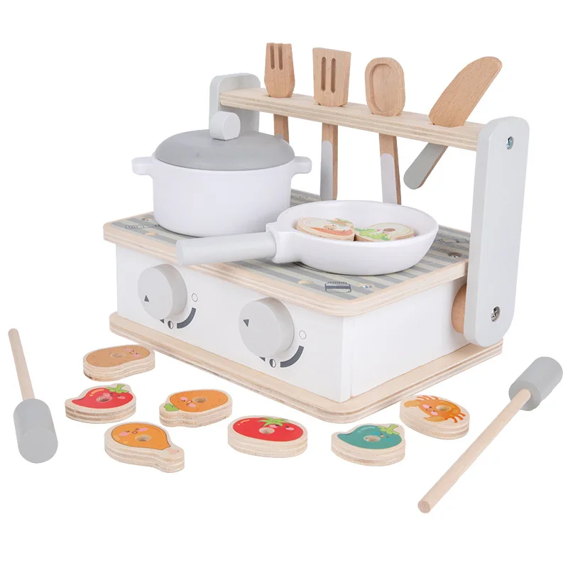 Hotsale wooden toys kitchen play set Simulation Kitchen Toy Set Play House Simulation Cooking Table Kids Educational Toys