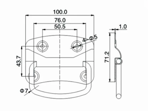 Cabinet Hardware Stainless Steel Chest Handles Furniture Handle Large Box Handle