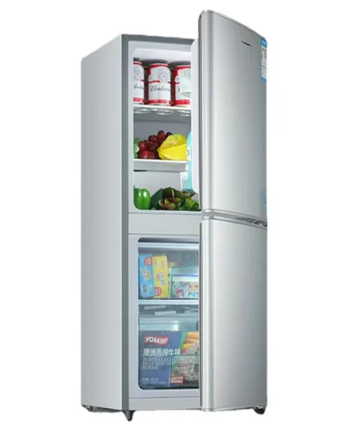 energy saving Mini Bar Fridge Double Door Refrigerator  refrigerator for homes Household Hotel Use Cooling Freezing