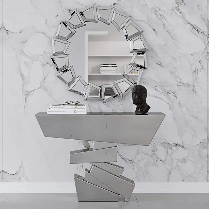 Console Table Modern New Design Home Decoration Mirrored Console Table Luxury Living Room Hallway Furniture