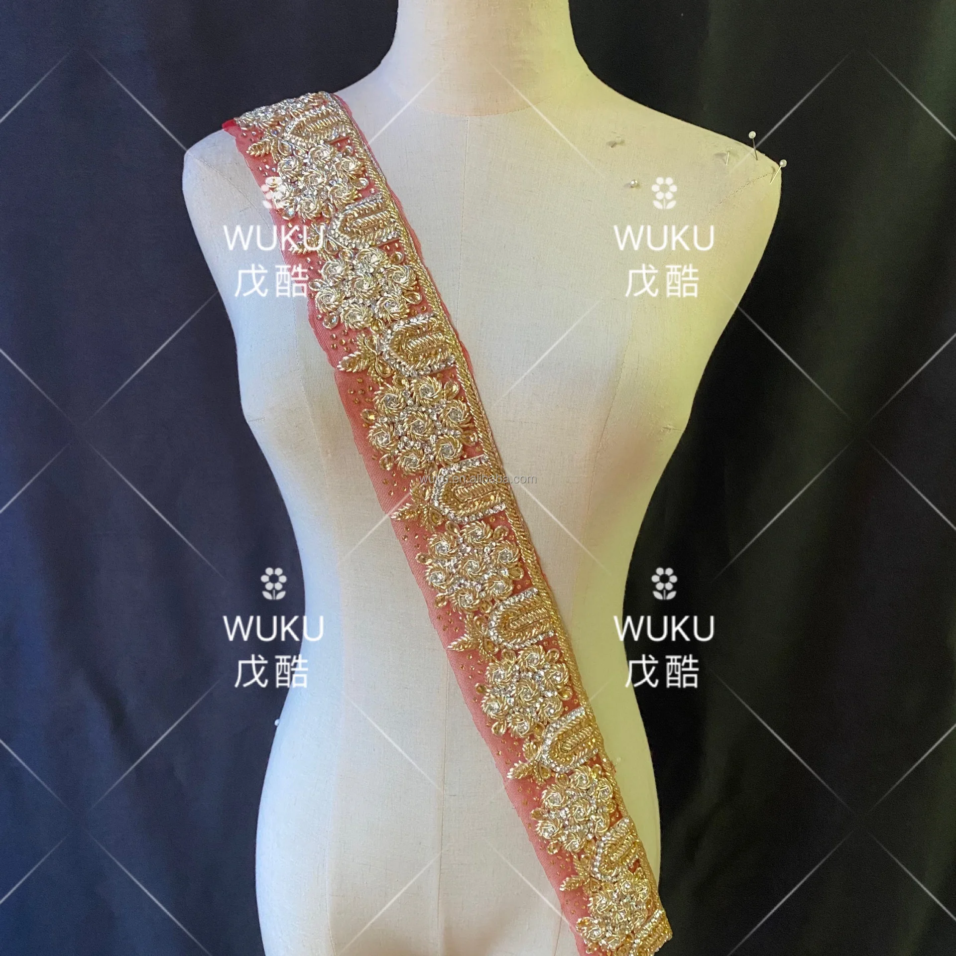 2019 haute couture dress decorative indian thread hand make trims