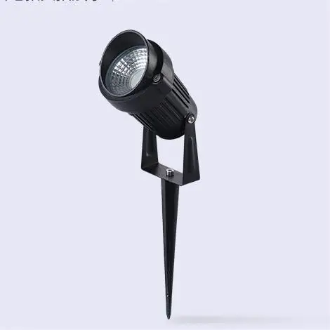 220v  Slant head design grass spike 3W COB led outdoor spotlight waterproof garden lawn spike light