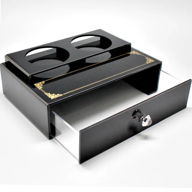 Customized drawer-type hotel supplies dental implements organizers clear acrylic display case box