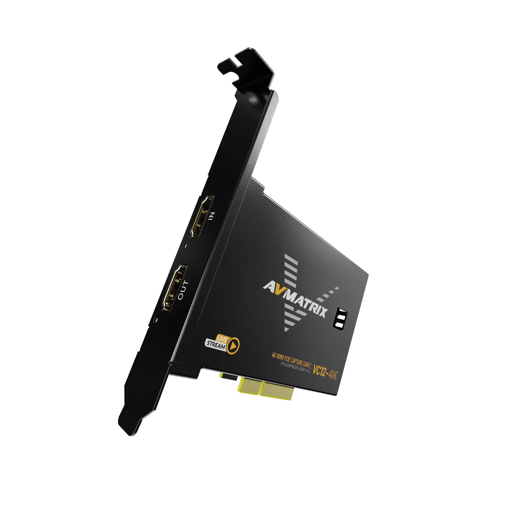 AVMATRIX VC12 4K PCIe Gaming Content Creating and Streaming HIgh Bandwidth Low Latency HDMI PassThrough PCIE Capture Card
