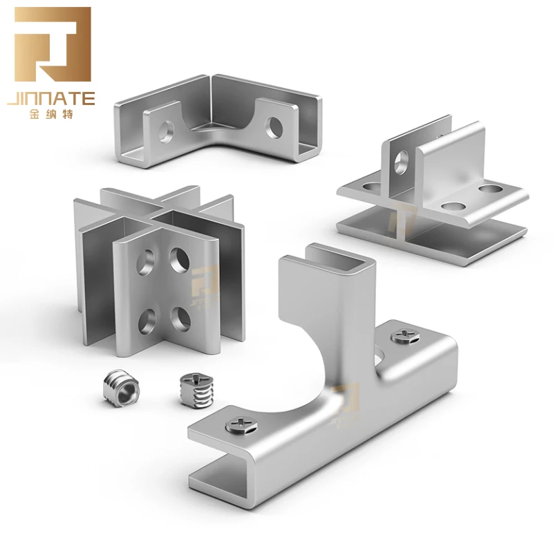 Tempered Glass Bracket Glass Door Clamp Adjustable Corner Connector Clamp