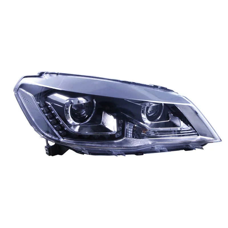 LINK-TO For 2013 2014 2015 2016 2017 Volkswagen Jetta Headlight Assembly Modifi3E LED Daytime Running Light Double Lens Xenon