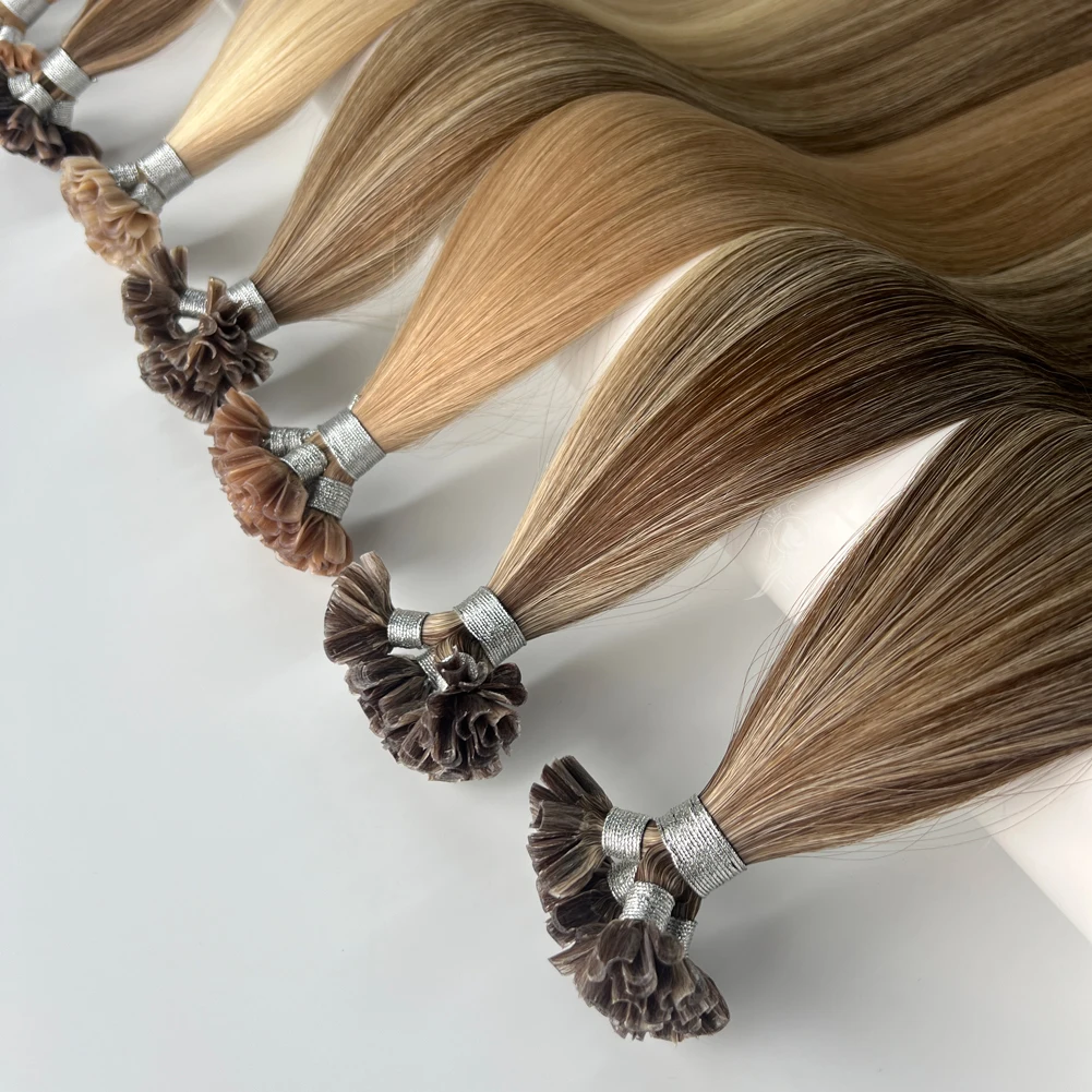 Herrera K Tip Pre-Bonded Keratin Flat Tip Hair Extensions Nano Itips U V Y I F Factory Russian Human Natural Hair Extensions