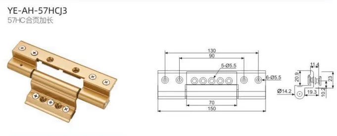 High Quality Heavy Duty Aluminum Door Hinge Zhejiang Supplier Door and Window Accessories