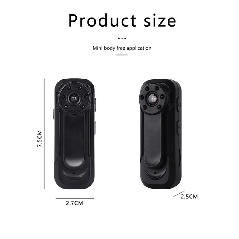 MC11 CCTV WIFI Camera 1080P 30fps Full HD Fixed Focus  Wearable Camera  Monitor Video Recording With Night Vision