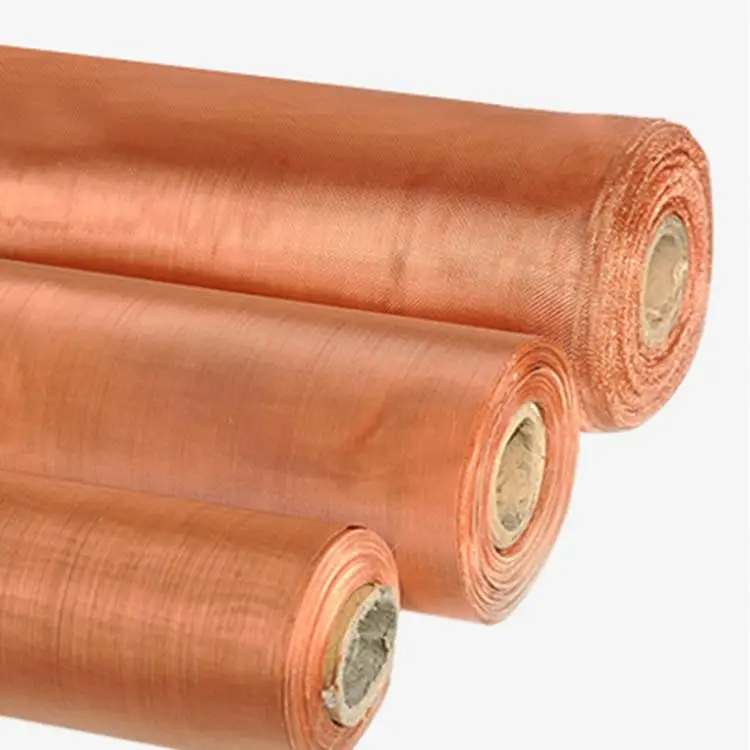 Decorative/guarding/fencing/filtering/emf Rf Shielding Micro Copper Wire Mesh/faraday Cage Copper Mesh