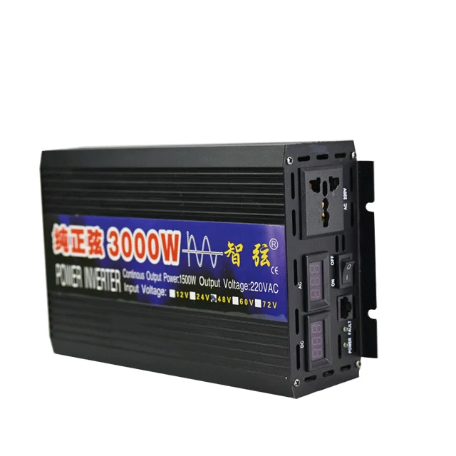 Hot sale 3000W 12v 24v 48V To 220v solar pure sine wave sacolar inverter