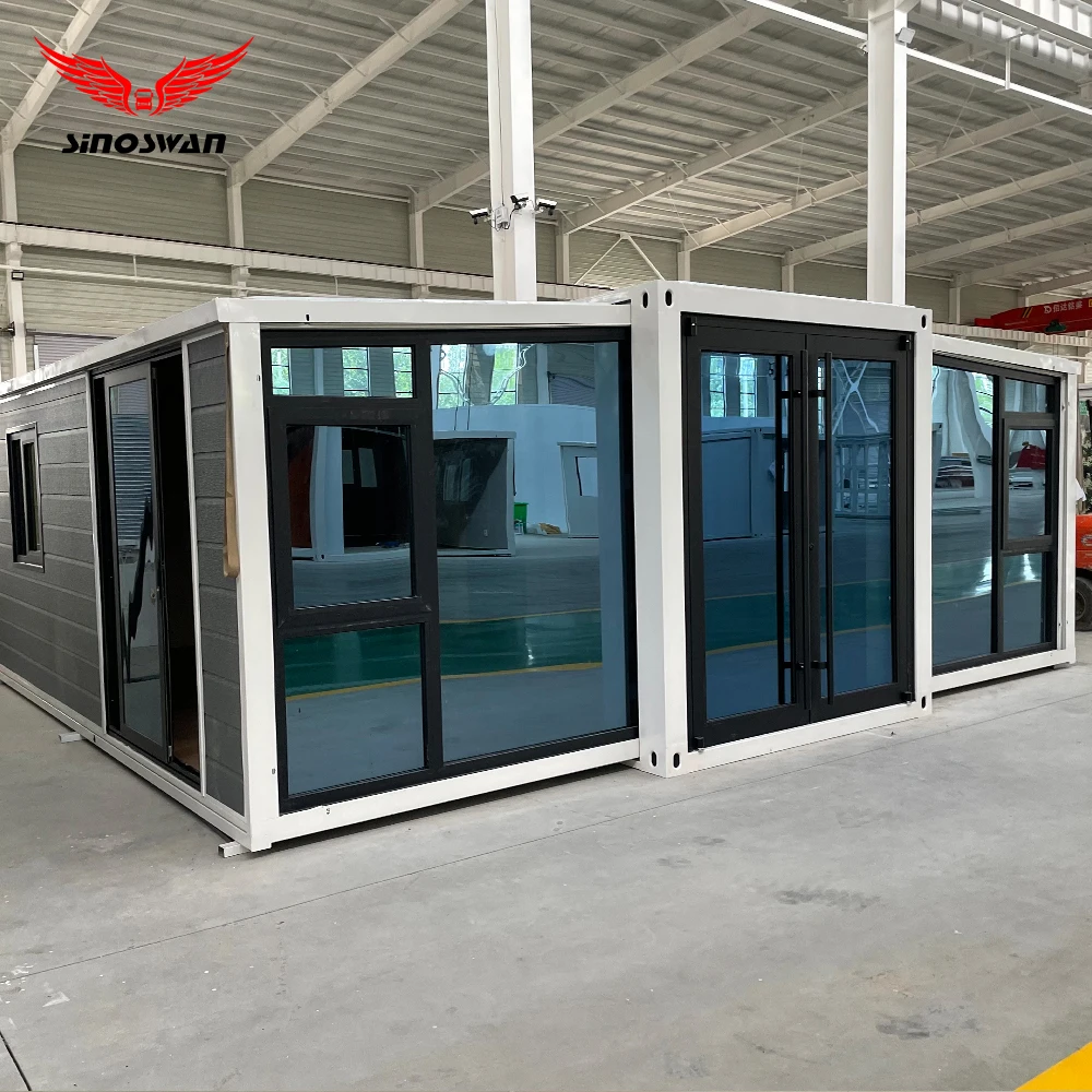 Light Steel 20Ft 40Ft Prefabricated Mobile Home 2 3 4 5 Bedroom Foldable Expandable Mini Container House Prefab Luxury Villa