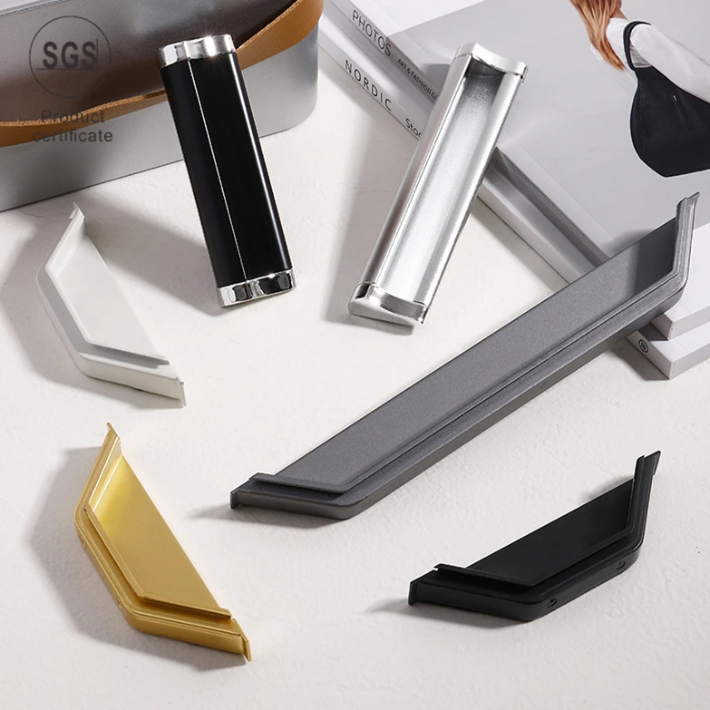 Jision Wholesales Multi-Size Matt Black Long Furniture Handles Knobs Kitchen Door Aluminium Cabinet 2024 Black Cabinet Handle