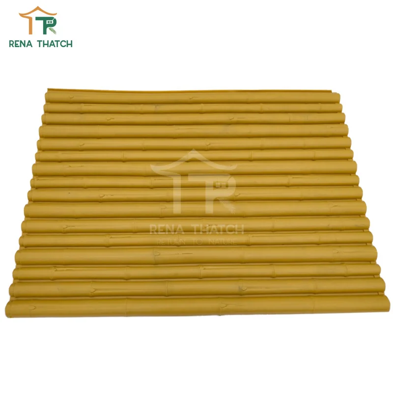 Weather resistant Fireproof artificial bamboo fence panels plastic bamboo screening synthetic bamboo lattice