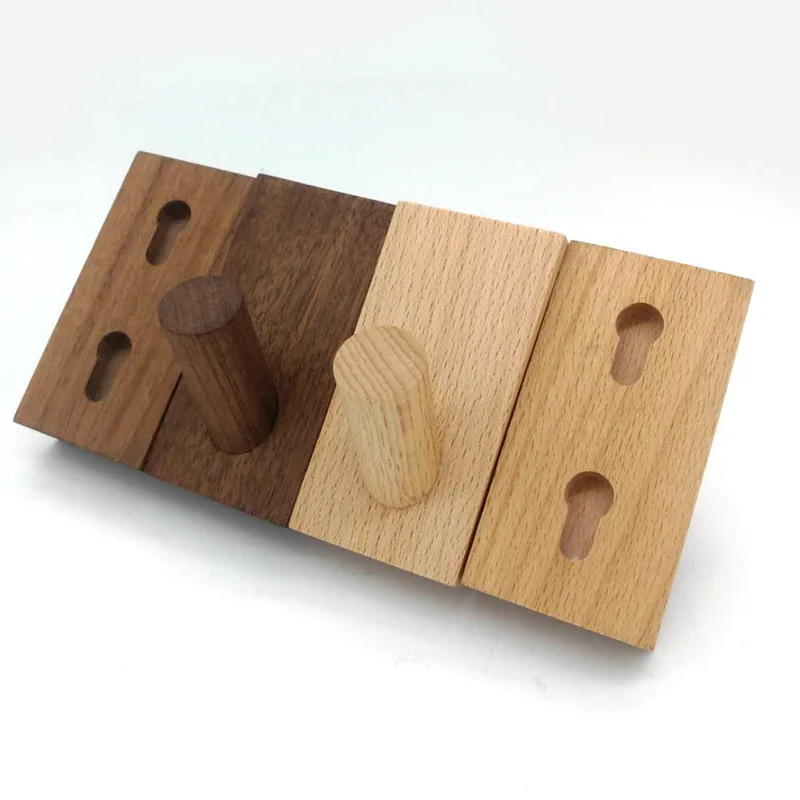 Hook Home Decoration Accessories Creative Wooden Coat Hook Nordic Kitchen Wall Solid Wood Hook Simple Door Rear Storage