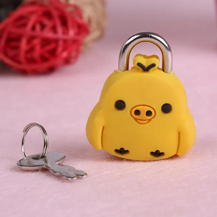  Creative fashion silicone cartoon metal mini suitcase password