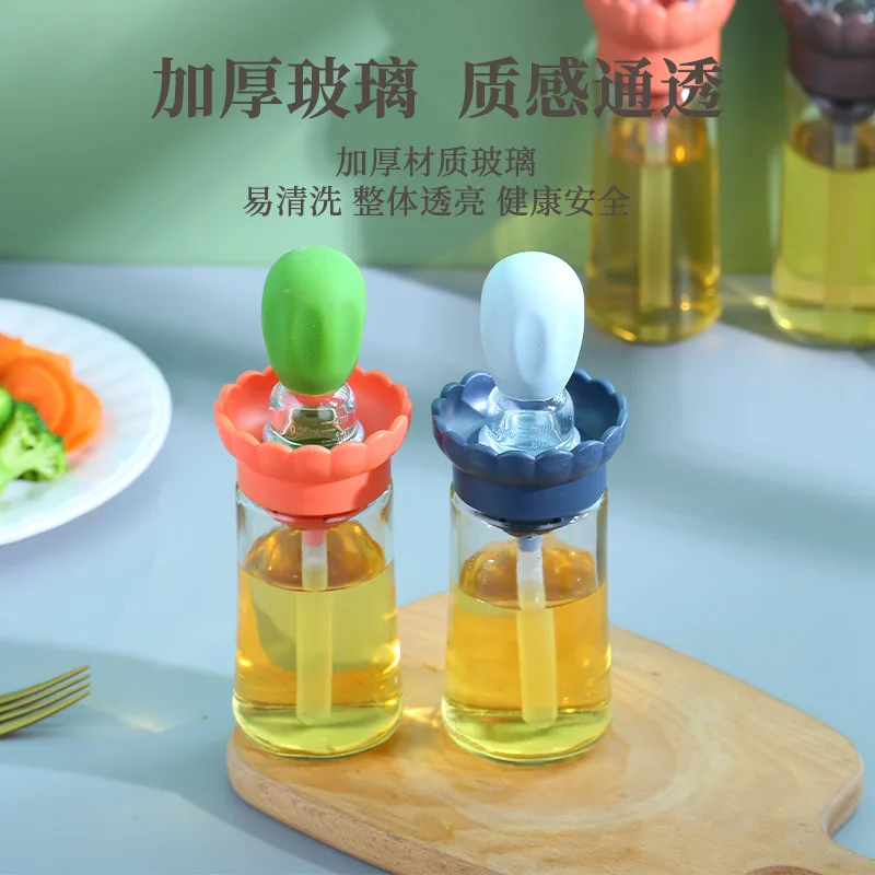 2023 Hot Sale New Design Brush Dropper Cork Ball Lid Stopper Storage Jar Lid Silicate Glass Oil Dispenser