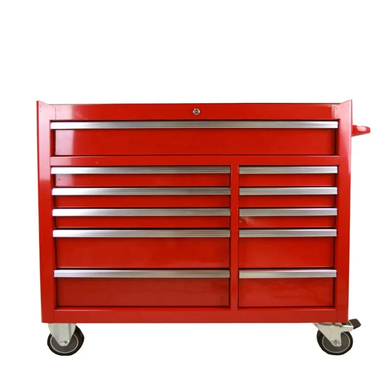 Wholesale 11 drawers heavy duty trolley tool Cabinet Type and Iron Material red tool chest tool cabinrt