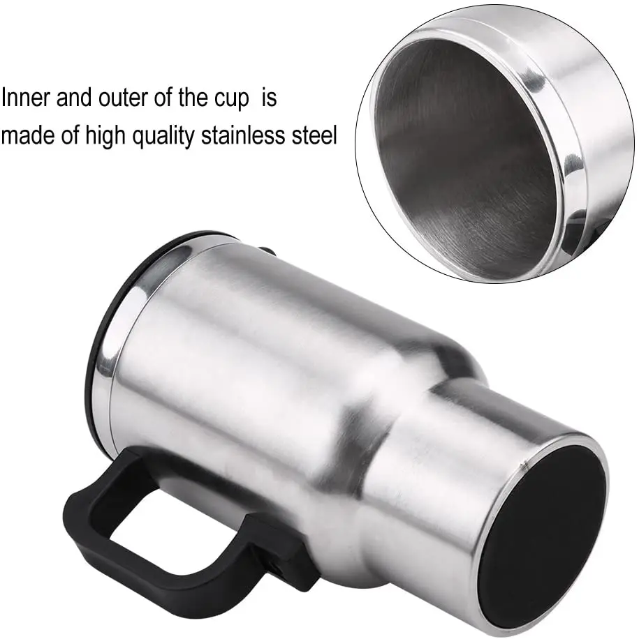 Factory Direct Wholesale 12V Stainless Steel Vacuum Travel Car Heating Cup Temperature control