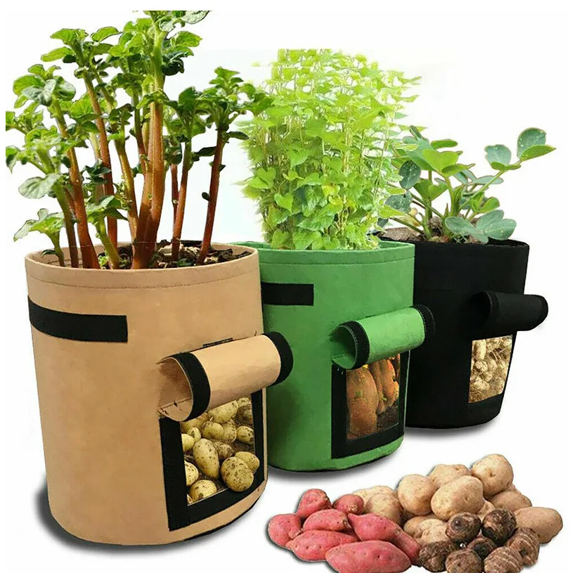 
2020 new design customized 5 gallon 7 gallon 10 gallon vegetable strawberry plant grow bags for home 