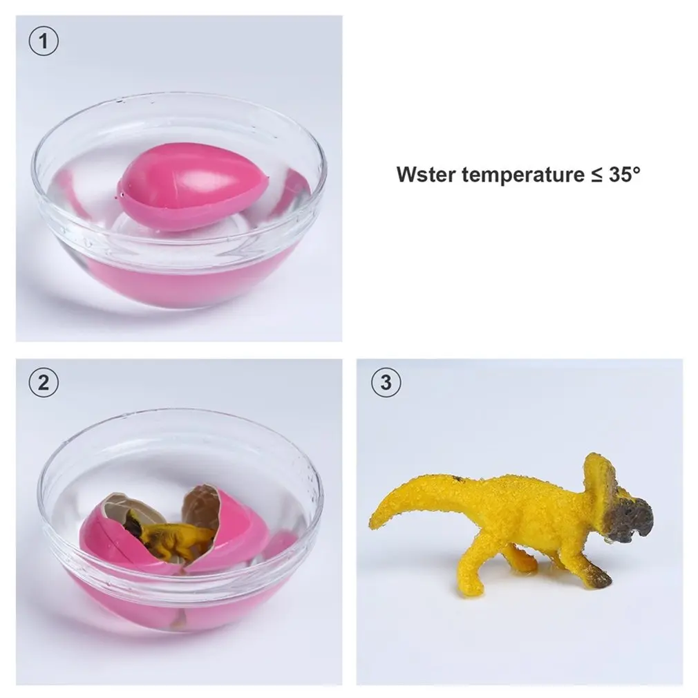Small Dinosaur Eggs Toy Hatching Growing Dino Dragon for Children Magic Game Birthday Easter Gift