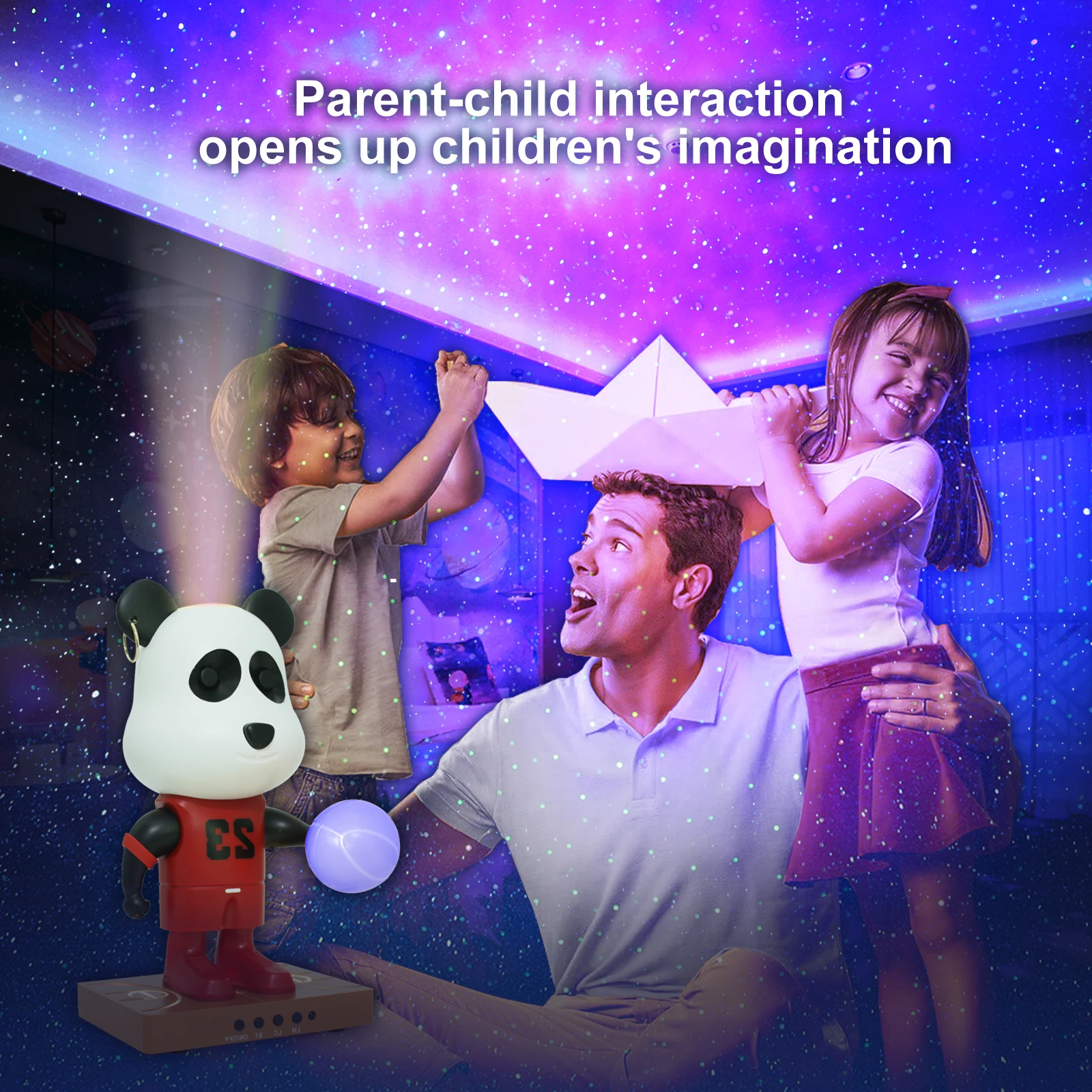 2023 Polar Newest Creative Romantic Space Bluetooth Music Starry Sky Projection Lamp  Decoration night light 3d