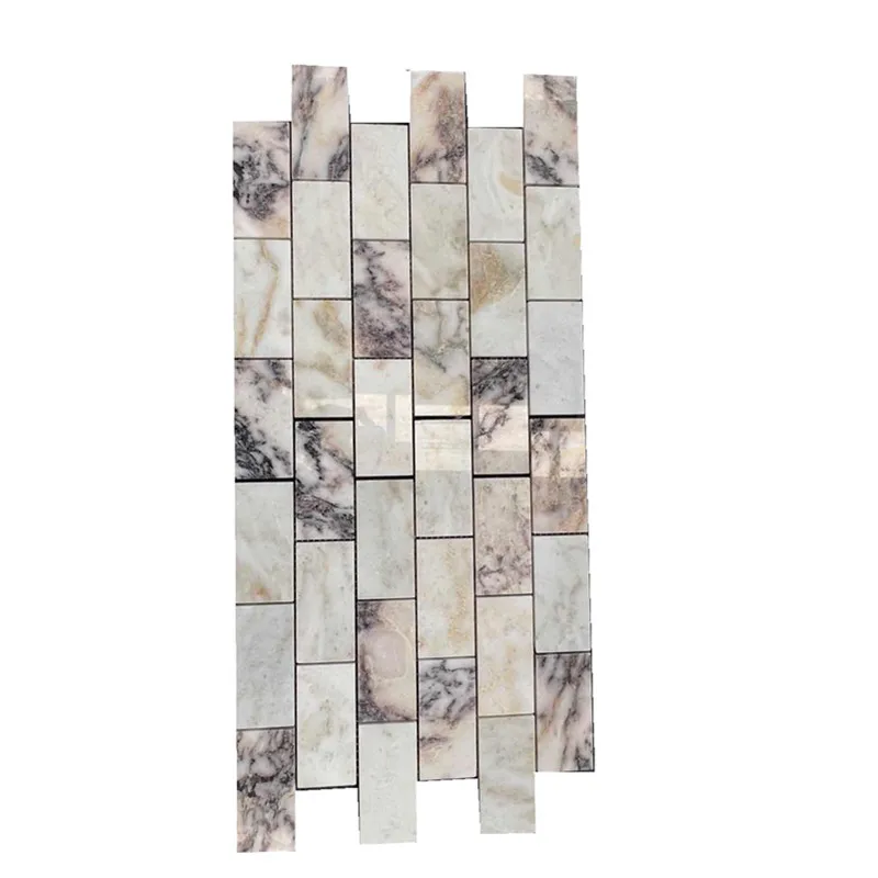 Китайская мозаичная плитка Calacatta из фиолетового мрамора для украшения