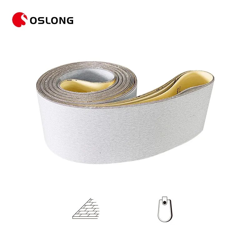 Customized Size Backing 150g Latex Paper Sand Belts Polishing Wooden Furniture White Abrasive Belts