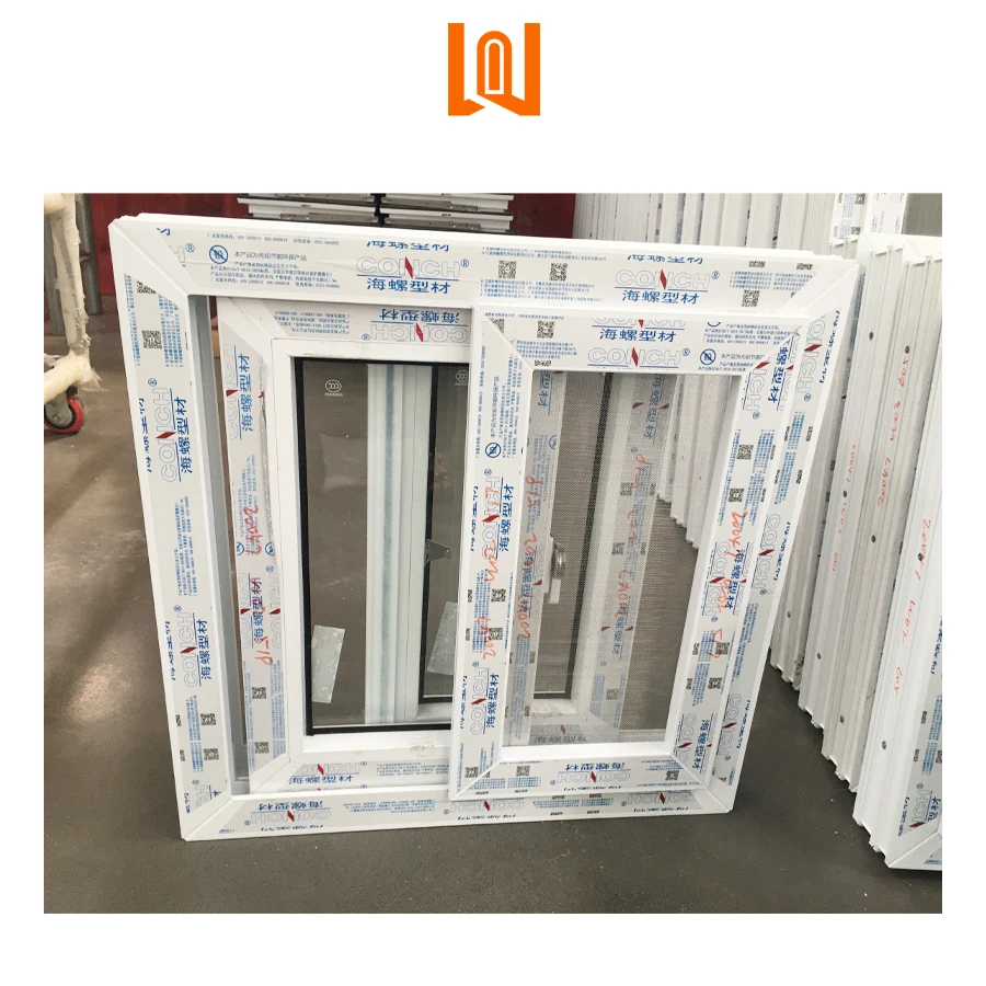 WANJIA Custom PVC Windows USA Style Double Glass UPVC Sliding Windows Triple Glazed PVC Window