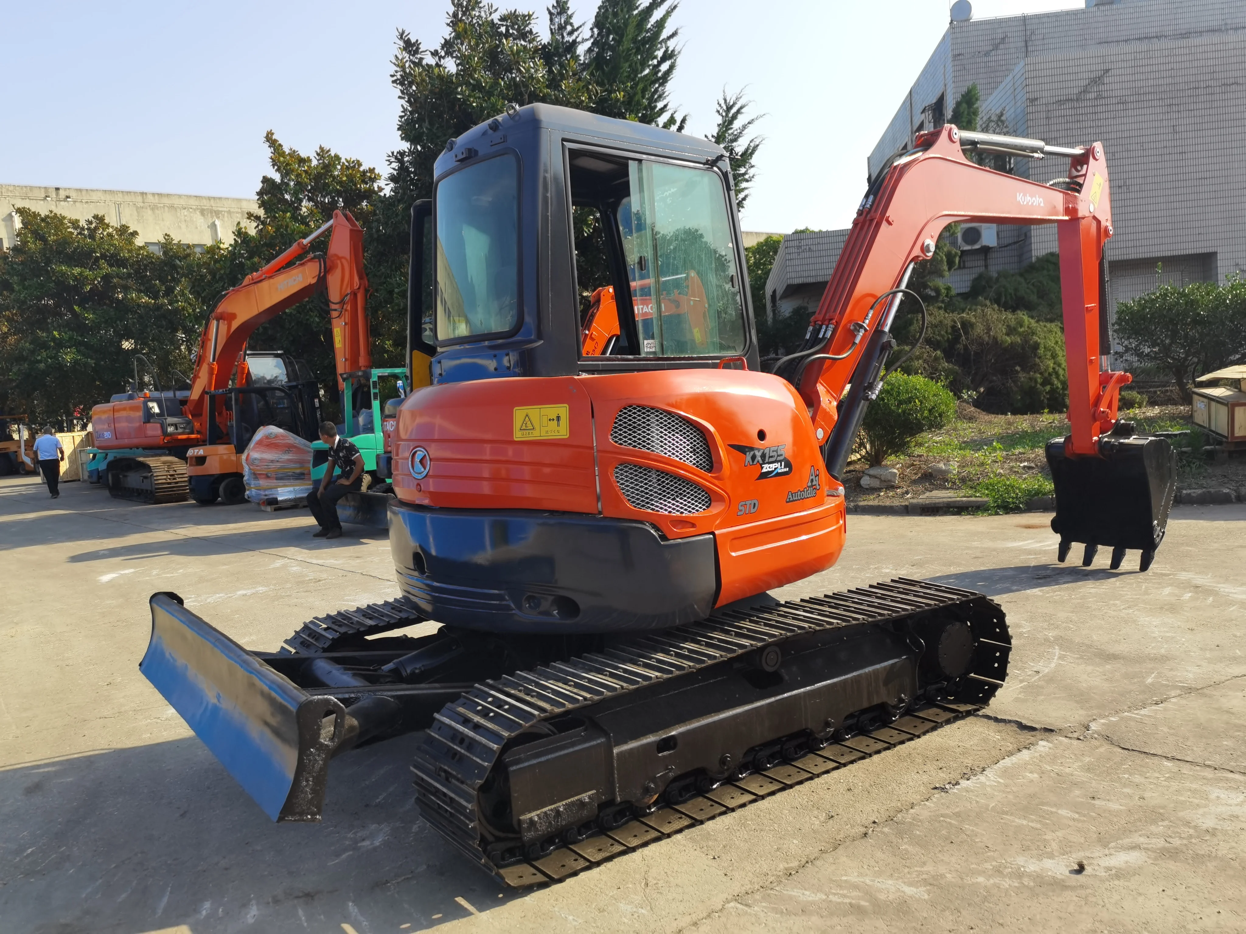 good condition used kubota kx155 crawler mini digger second hand 5ton mini excavator with thumb