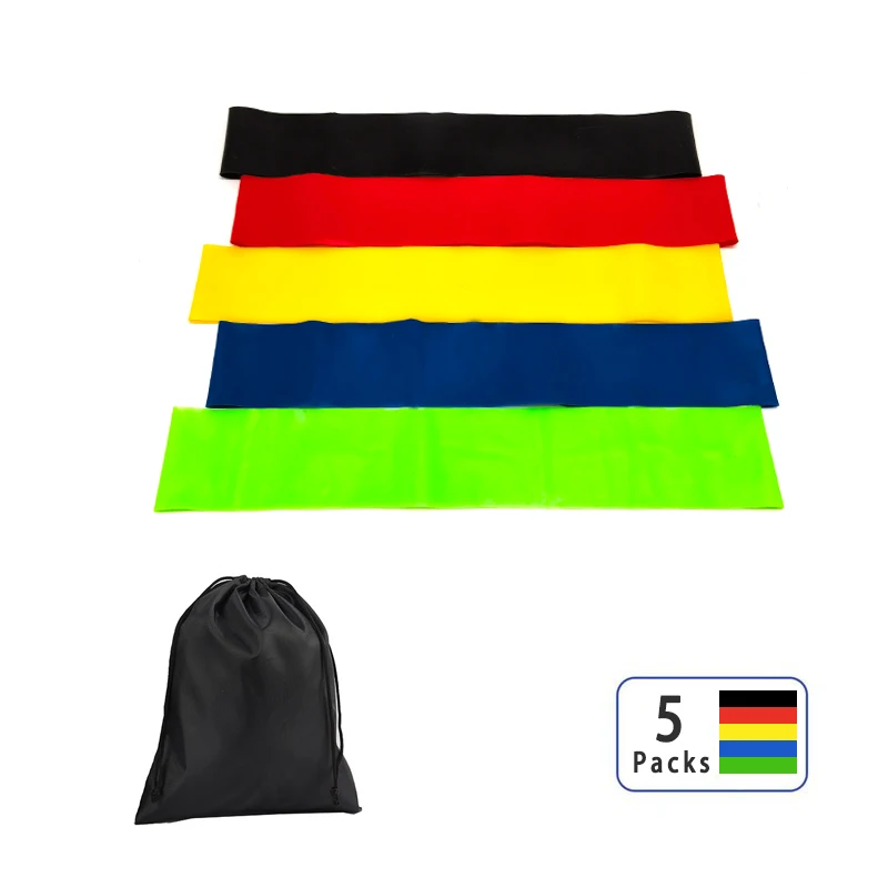 Resistance Bands Set 5 PCS Elastic Band Home Gym Exercise Yoga Fitness Equipment Workout Bands