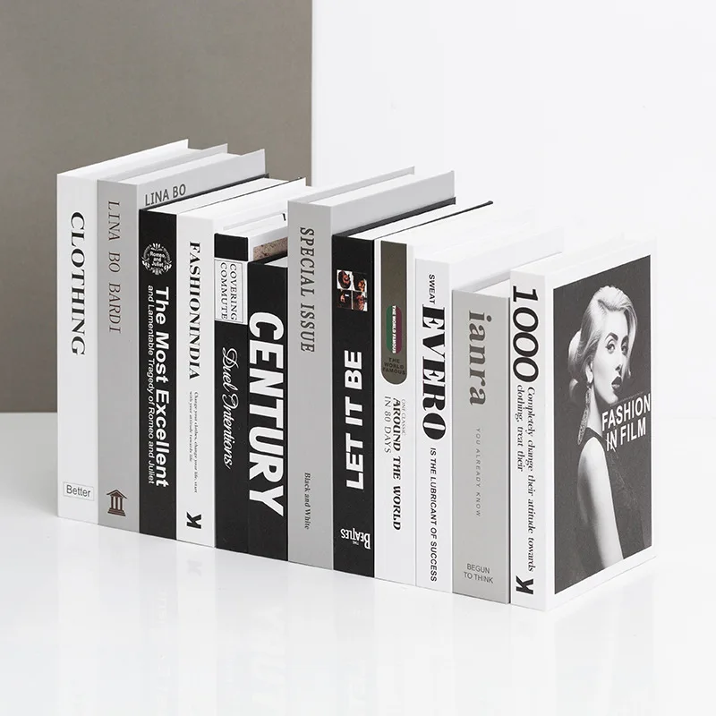 High quality luxury famous brand decorative fake books home decor modern faux books fake book decoration