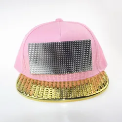 Custom personality puzzle DIY hats building bricks blocks snapback cap children adult hip hop baseball sports caps