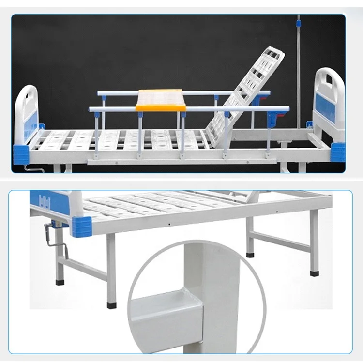 Factory Price of Manual Hospital Nursing Bed Economic ABS Single Crank Hospital Bed
