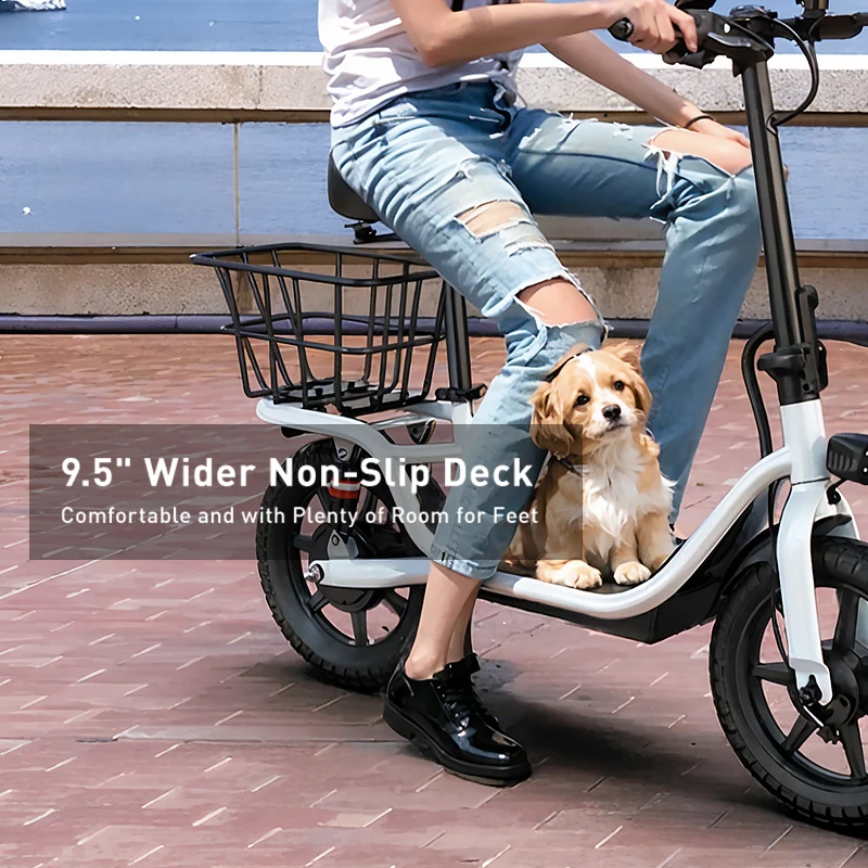 2024 14 inch 48V 350w fat tire fast 2 wheel electric scooter source factory