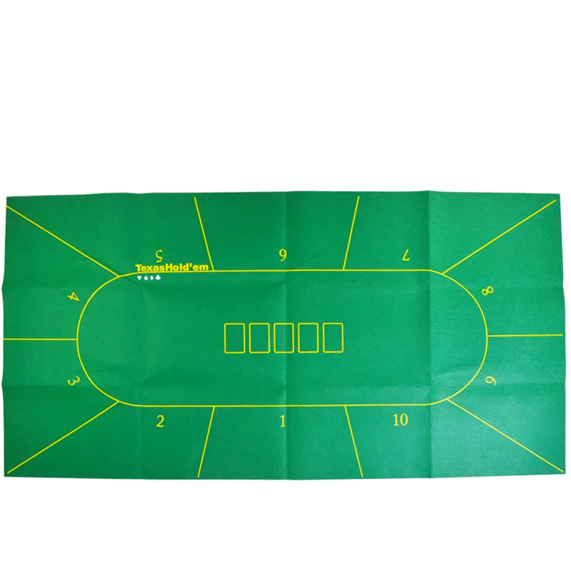 180x90cm 10 Players Poker Black Jack Table Cloth Non-woven Fabrics Poker Mat Casino Accessories