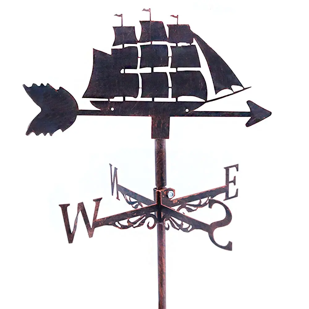 Metal Wind Vane,Sailboat Stainless Steel Weathervane for Outdoor Iron Roof Garden Outdoor Yard Decoration