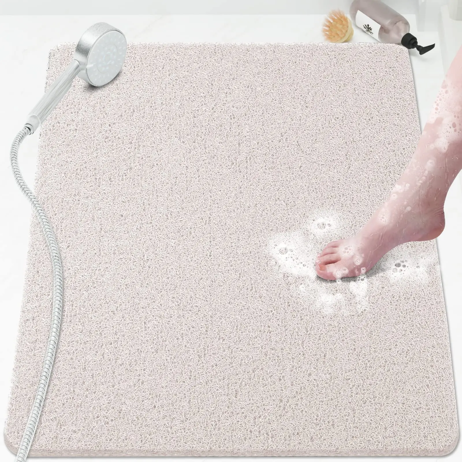 Soft Textured Easy to Clean Shower Mat Custom Logo Bathmat Hydro ,Eco-Friendly Drain Bath Mats for Hotel